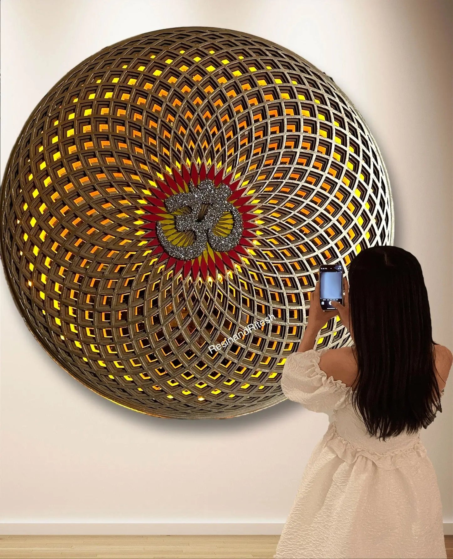 Sacred AUM Illumination: Fusion of Colors and Light"