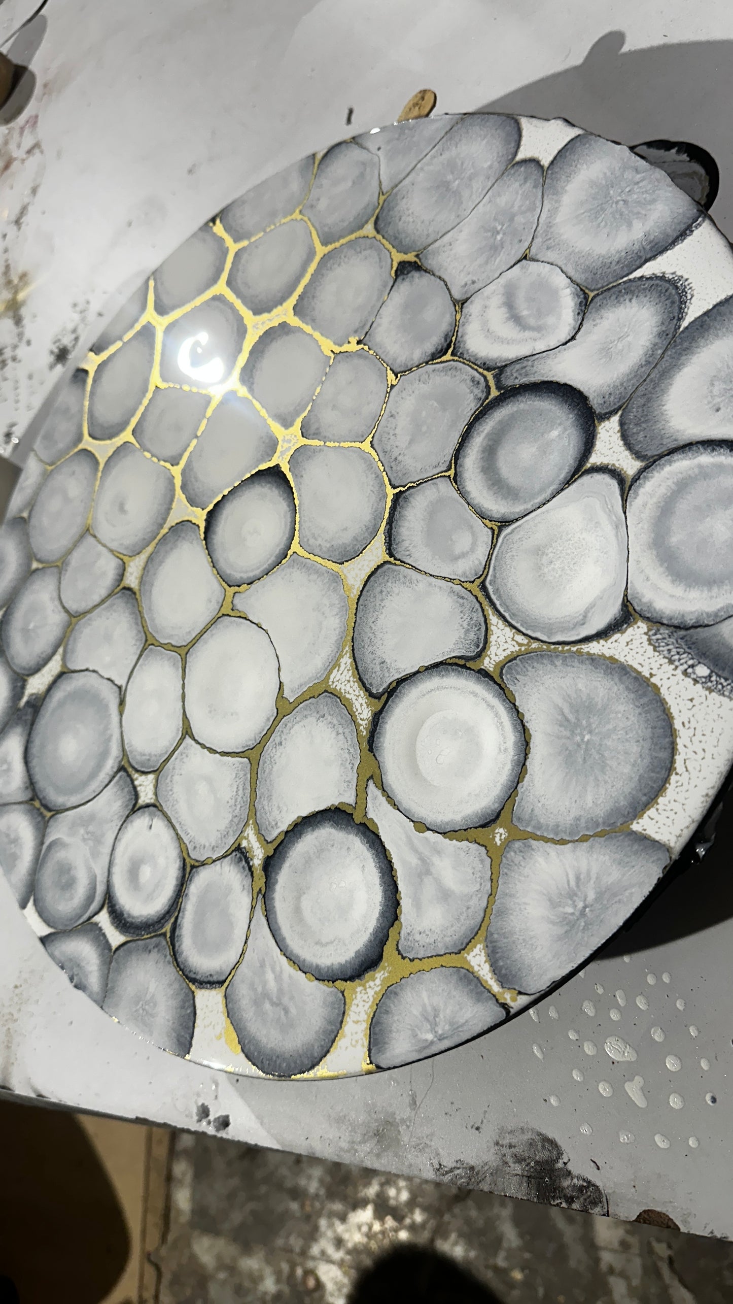 Ink Pebble Technique - Using Indian Inks