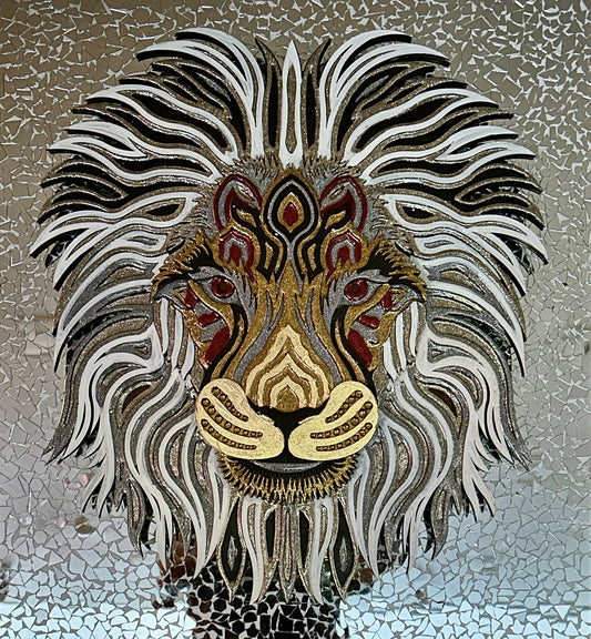 Shop Lion Handmade Mirrors with Lights | ResinandRitesh