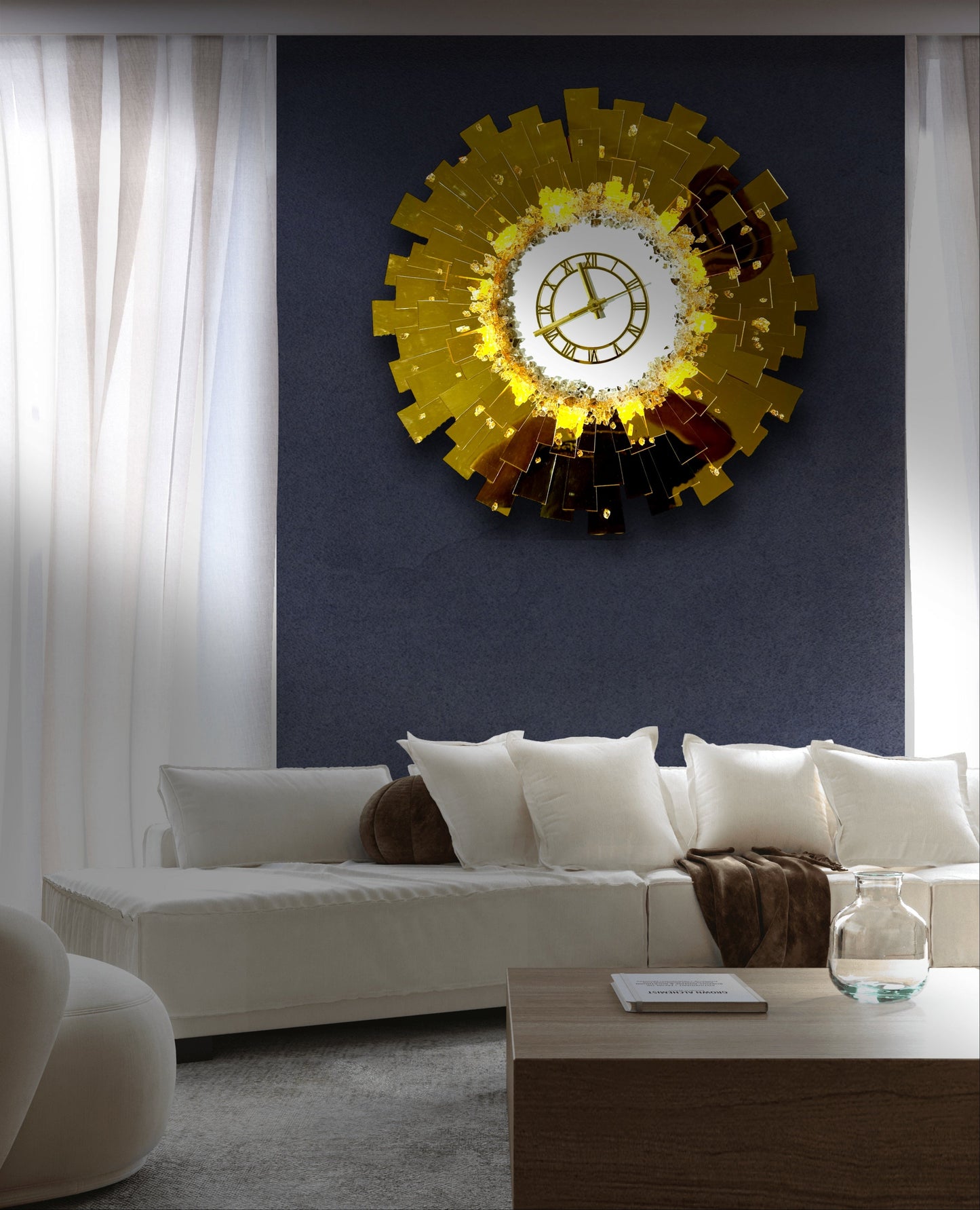 The Wall Clock: A Symphony of Acrylic, Crystals, and Light