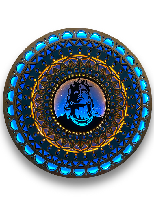 the Divine: Stunning Shivji Art Emerges Through Light