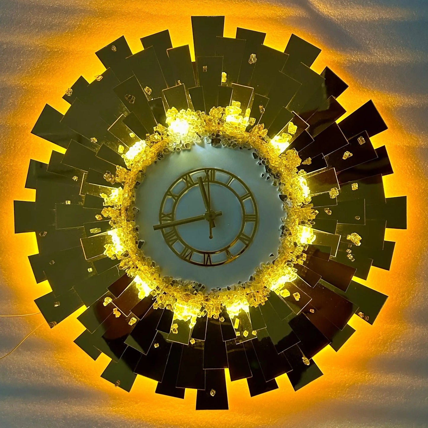 The Wall Clock: A Symphony of Acrylic, Crystals, and Light