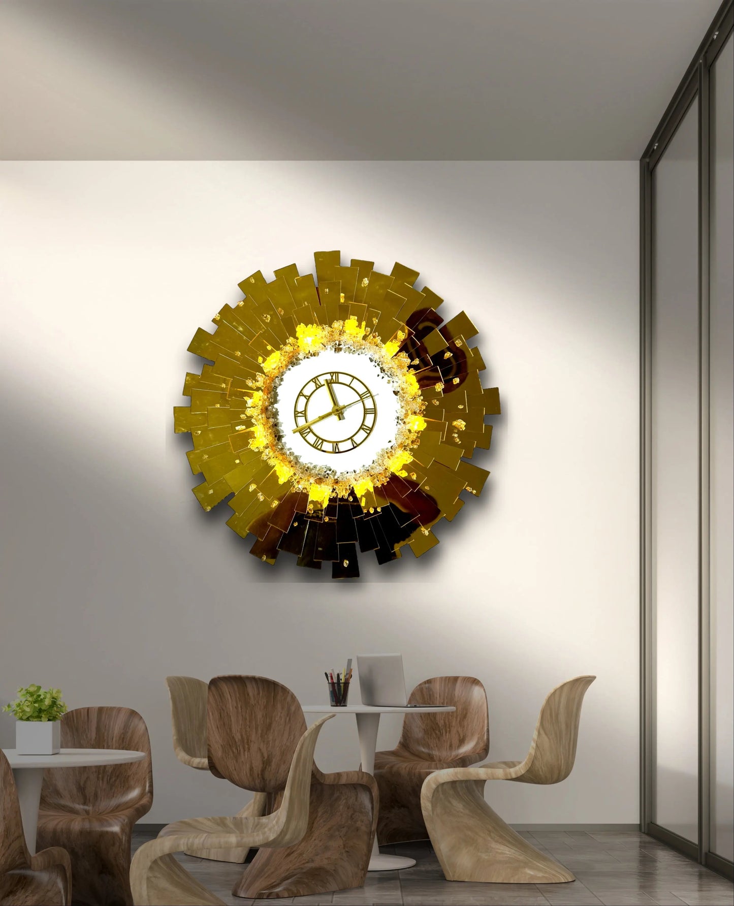 The Wall Clock: A Symphony of Acrylic, Crystals, and Light