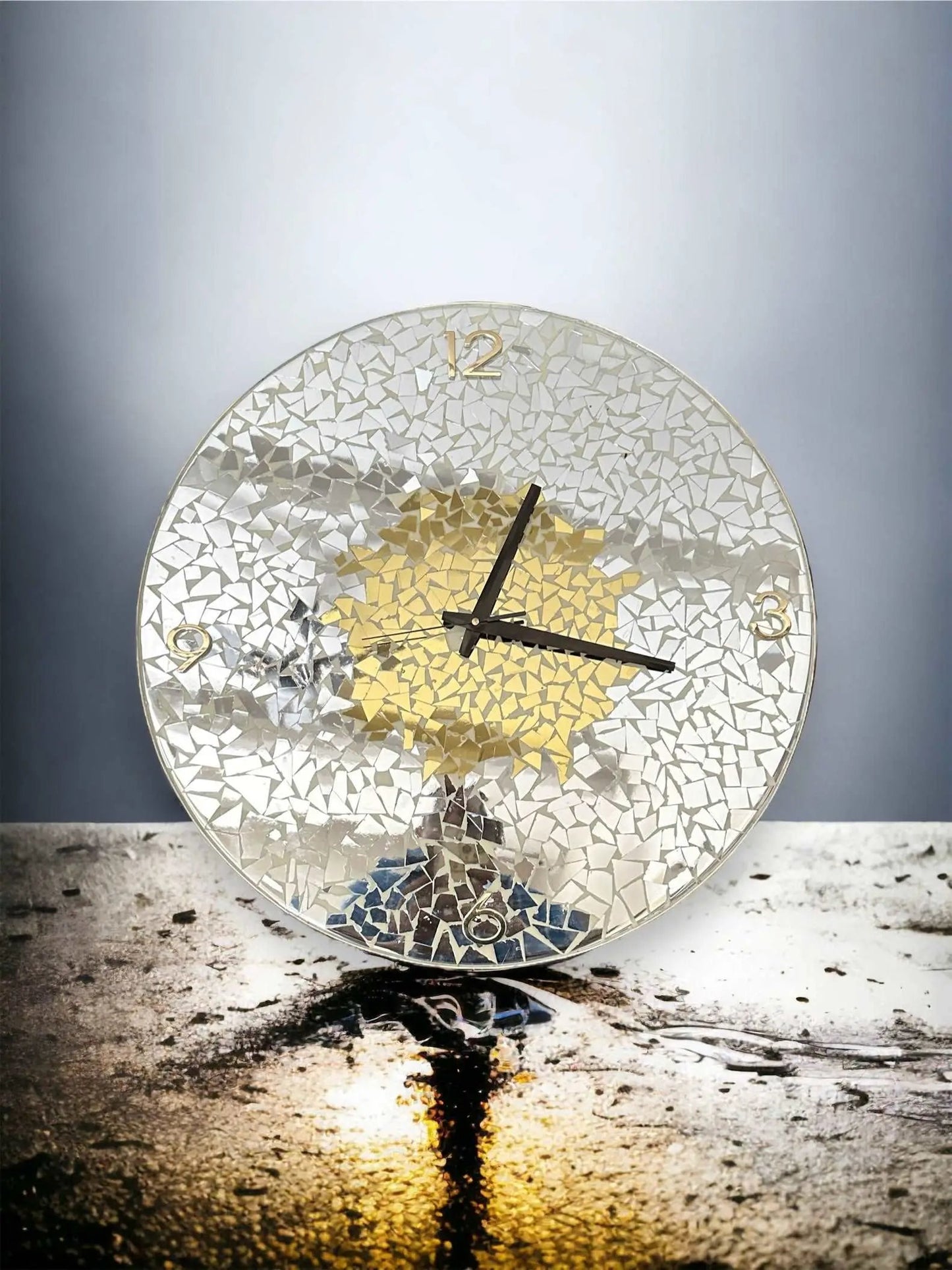 Glowing Epoxy Resin Mirror Wall Clock: A Timepiece That Shines Day and Night
