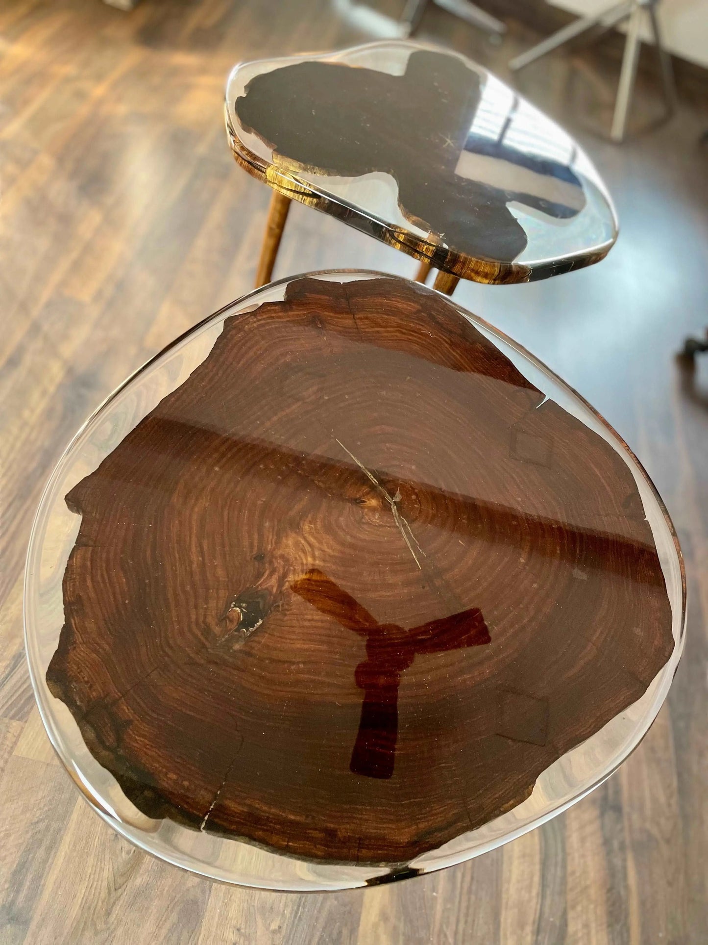 Clear Casting Side Table top