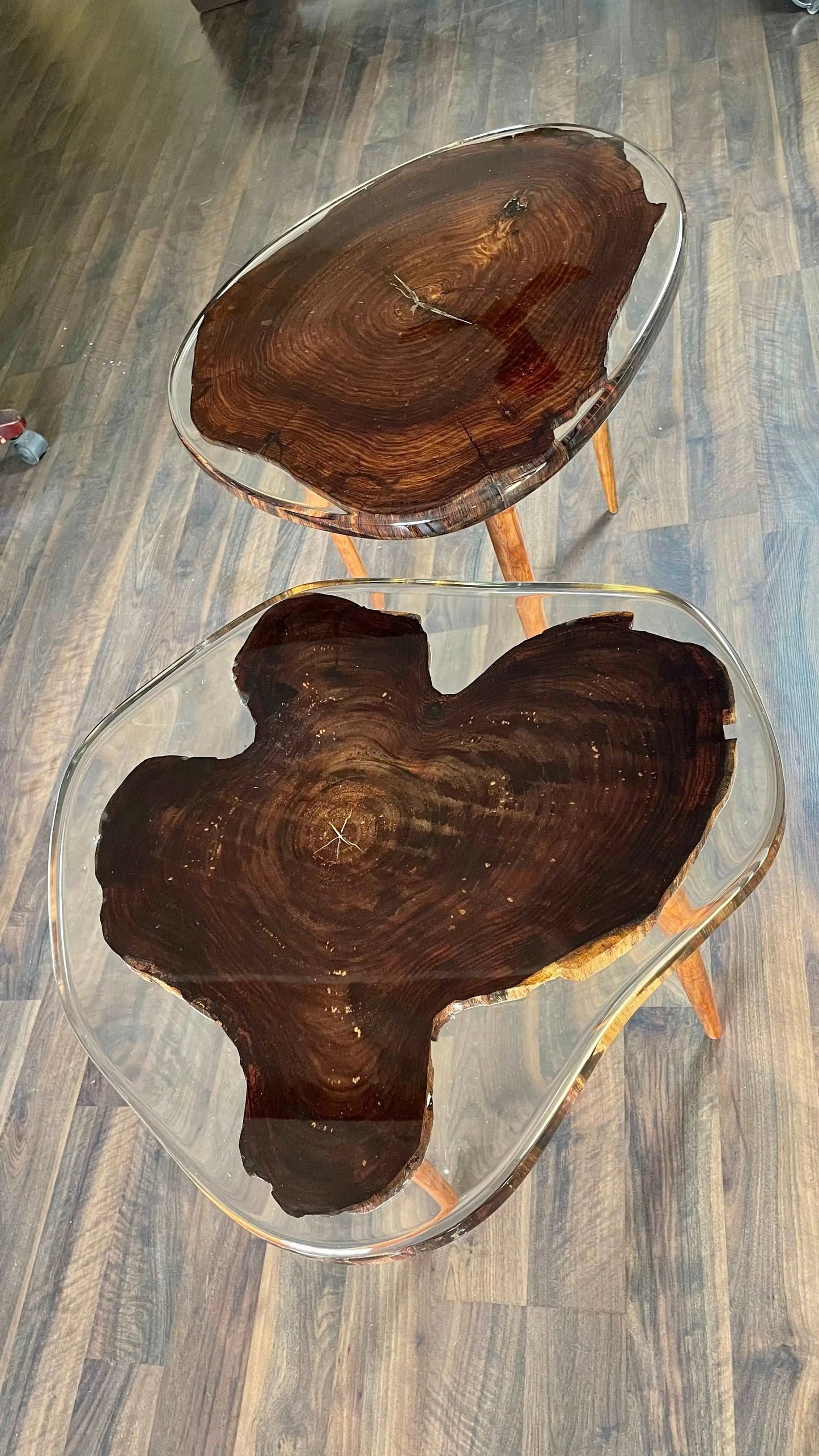 Clear Casting Side Table top