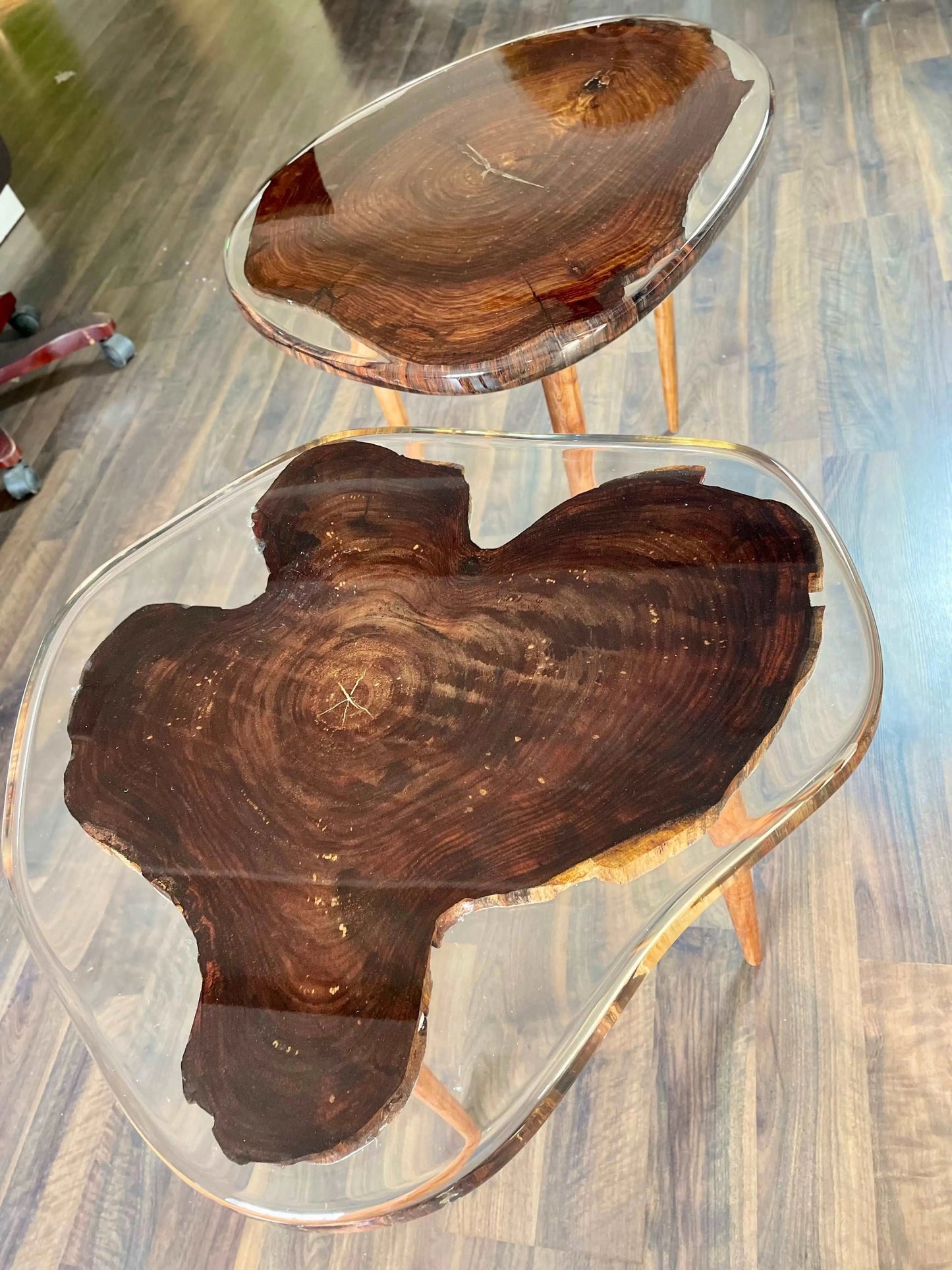 Clear Casting Side Table top