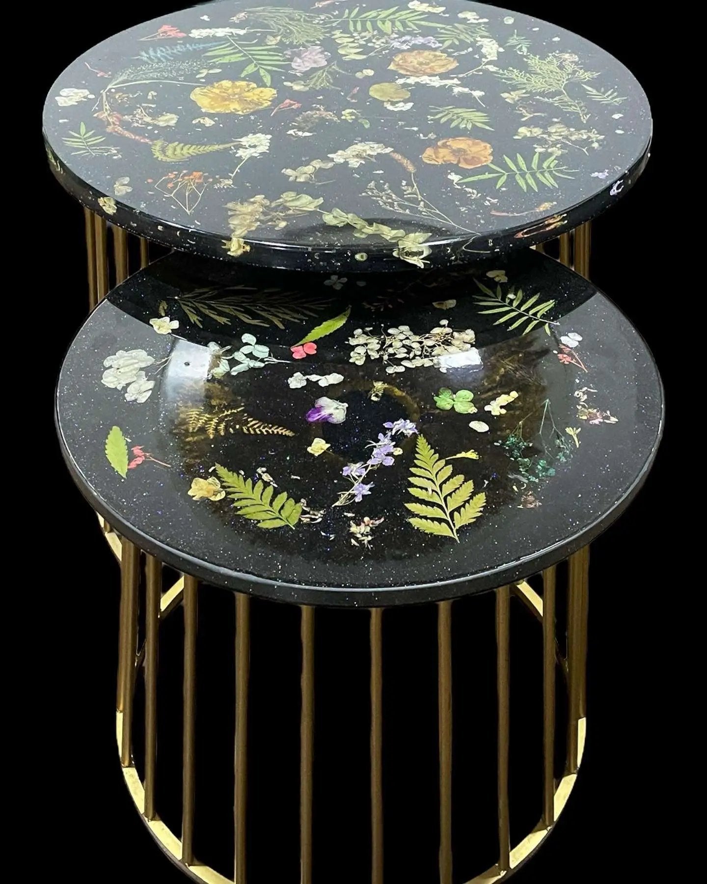 Floral Nesting Tables ResinandRitesh India