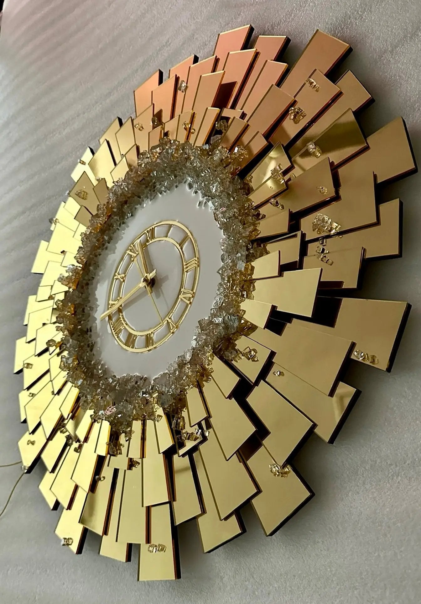 The Wall Clock: A Symphony of Acrylic, Crystals, and Light