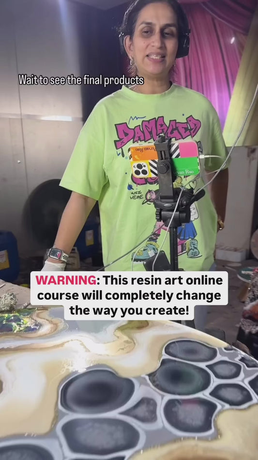 Resin Art Advanced Online Course - Pre Recorded Tutorials with Lifetime access