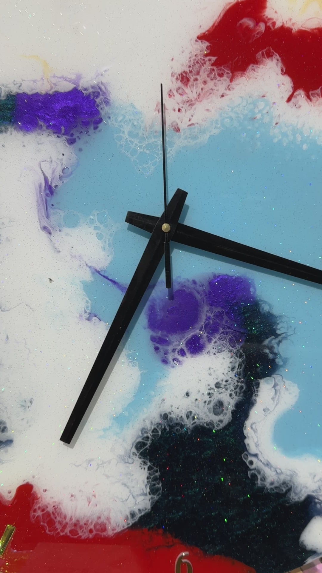 Acrylic Fluid Art Painting, Wall hotsell Clock, Epoxy Resin Art